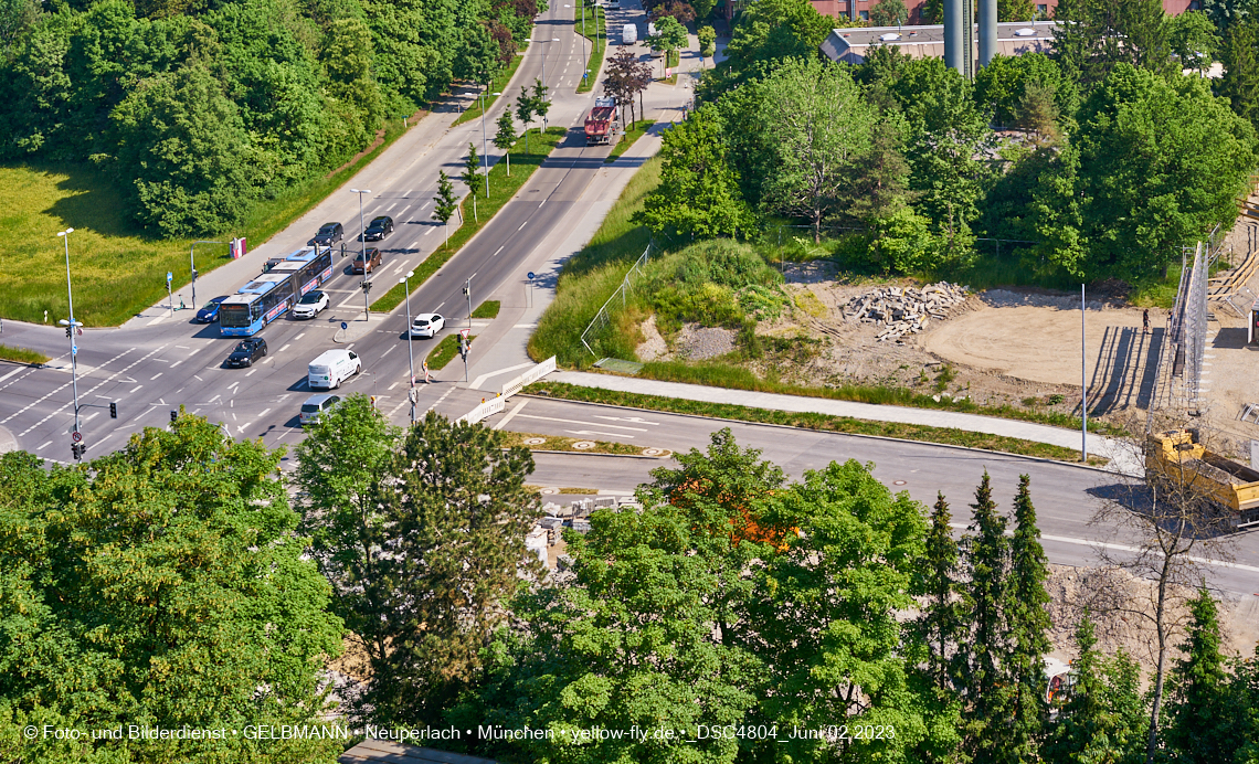 02.06.2023 - aktuelle Fotos von der Baustelle Alexisquartier in Neuperlach in München 02.06.2023 - aktuelle Fotos von der Baustelle Alexisquartier in Neuperlach in München